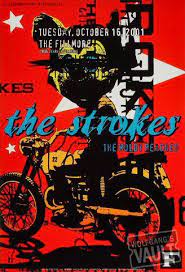 The Strokes Poster Fillmore Auditorium San Francisco Ca Oct 16 2001 The Strokes Vintage Concert Posters Vintage Music Posters