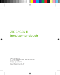 ZTE RACER II Benutzerhandbuch