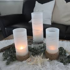 Clean glass jar with small mouth opening, just big enough to clasp a tealight candle. Frosted Glass Christmas Crafts Diy Holiday Decor