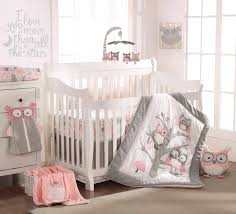 Benjamin moore boothbay gray is a gorgeous alternative to traditional blue. Levtex Baby Night Owl Pink Crib Bed Set Baby Nursery Set Pink Grey White Owls In