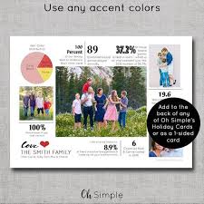 Year In Review Christmas Cards Statistic Year Summary Holiday Etsy Simple Holiday Cards Holiday Cards Christmas Card Template