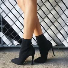 You knit it back and forth (not in the round) to produce a flap for the back of. Nwt Gianvito Rossi Black Knit Pointed Toe Sexy Stiletto Ankle Boots Bootie 8 5 Ebay