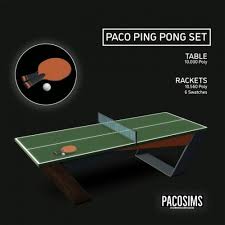 Ping Pong Table P By Paco Sims For The Sims 4 Sims Sims 4 Sims 4 Custom Content
