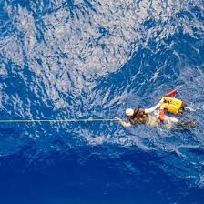 Man Overboard Drills Are Something The Navy Practices Often Here A Navy Rescue Swimmer Jumps Overboard To Resc Water Rescue United States Military Us Marines