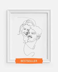 Custom Couple Portrait Couple Drawing One Line Drawing Etsy In 2020 Custom Cat Portrait Couple Portraits Custom Portraits