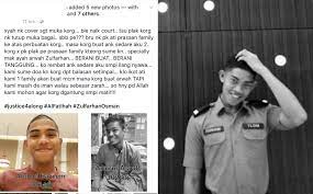 Umum dah pun mengetahui yang 31 julai ini merupakan keputusan akhir bagi kes zulfarhan osman zulkarnain yang meninggal dipercayai didera rakan universitinya dengan menekap seterika wap sebanyak 90 tekapan pada badan mangsa. Tak Payah Nak Cover Muka Mohon Korang Digantung Sampai Mati Ibu Saudara Dedah Wajah Pembuli Zulfarhan Gempak