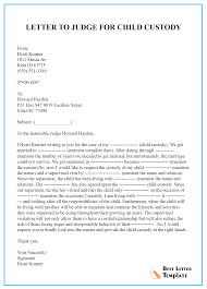 Best Of Example Of Letter To Judge For Child Custody And View In 2020 Letter To Judge Child Custody Reference Letter