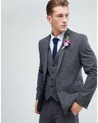 3.9 out of 5 stars 2,367. Farah Synthetic Winter Wedding Skinny Suit Jacket In Fleck In Grey Grey For Men Lyst