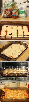 Baked Ravioli I Just Greased A 9x13 Pan Poured A Layer Of Tomato Sauce 1 3 Jar Then Placed The Frozen Ravioli In One F Recipes Food Baked Ravioli Recipe