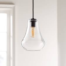 Arren Black Single Pendant With Clear Teardrop Shade Reviews Crate And Barrel In 2020 Bulb Pendant Light Sink Pendant Lights White Kitchen Pendant Lights