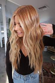 While the upper half is dark, the middle of your hair is golden blonde with delicate highlights. Strawberry Blonde Balayage On Red Hair Novocom Top