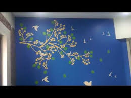 Asian Paints Royale Play Spring Diaries Stencil Wall Design Interior Wall Special Effects Youtube Asian Paints Wall Paint Designs Stencils Wall