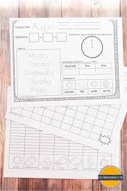 Free Kindergarten Daily Calendar Notebook Kindergarten Calendar Calendar Time Kindergarten Homeschool Calendar