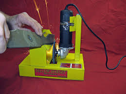 Put on protective eye gear in case of sparks. 15 Lawn Mower Sharpening Jig Ideas Lawn Mower Mower Blade Sharpening