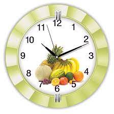 Dekoratif Meyveli Mutfak Duvar Saati Urun Bilgisi Urun Maddesi Aluminyum Cerceve Gercek Cam Ebat 32 Cm Mekanizmasi Duvar Saati Duvar Duvar Saatleri