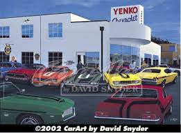 Dons Place By Dave Snyder Wwwdavidsnydercarartcom Love This Artist Automotive Art Car Prints American Muscle Cars