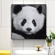 Black And White Animal Prints Framed Framed Wall Art Lovely Cute Panda Black And White Animal Print Painting Children S Room On Canvas For Nursery Decor Wall Art Pictures Nursery Decor Wall Art Wall Art Pictures Framed Wall