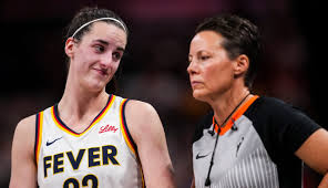 Caitlin Clark and WNBA ref