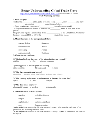 Collection of most popular forms in a given sphere. Movie Worksheet Better Understanding Global Trade Flows Global Economy Learn English Understanding