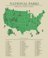 National Park Map Checklist Poster All 61 Parks Map Art Etsy In 2021 National Parks Map National Parks Trip National Parks