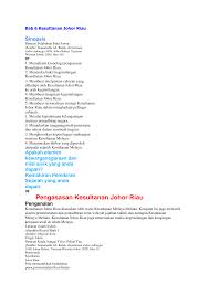 Play this game to review other. Https Pdfcoffee Com Download Bab 6 Kesultanan Johor Riau 2 Pdf Free Html