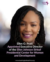 Ellen O. Pratt has been appointed Executive Director of the Ellen Johnson  Sirleaf Presidential Center for Women and Development (@ejscenter )!🔥 With  over 25 years of public service spanning urban planning, policy