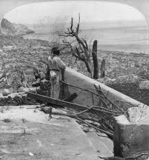 After The Volcanic Eruption Of Mount Pelee Martinique 1902 From The Boulevard S W Over The Dead City And Bay Showing O Pelee Old Pictures Mount Pelee