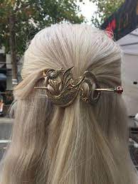 Dragon Hair Barrette Renaissance Hair Accessories Bronze Etsy Renaissance Hairstyles Vintage Hair Clips Dragon Jewelry