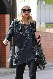 Nicole Richie Leather Jacket Leather Jacket Clothes Boy Fashion