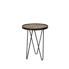 woood bijzettafel lev hout en zwart gelakt metaal o39x52 cm kopen bijzettafels karwei bijzettafel bijzettafels bijzettafeltjes