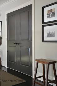 Painted Dark Grey Doors Honey We Re Home Grey Interior Doors Interior Door Colors Interior Door Paint Colors
