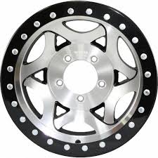 These machined wheels have forged 6061 aluminum rings and grade 8 zinc plated mounting bolts. 17x8 5 Beadlock Racing Wheel Machine Black Walker Evans Racing