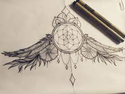 Benjyy Heggs On Instagram Dream Catcher Sternum Design Tattoo Tattooflash Tattoodesign Illustrated Ill Feather Tattoos Tattoos Tattoo Designs For Women