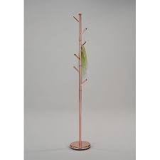Barric Rose Gold Metal Transitional 6 Hook Free Standing Hall Tree Twig Style Coat Hat Rack Hanger 71 H Walmart Com Hall Tree Hat Rack Rose Gold Metal