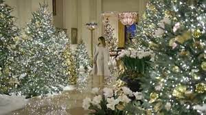 Bleak white house christmas decorations. White House Christmas Decorations Unveiled Bbc News