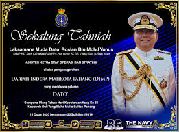 Kepada kapanlagi.com®, kamis (24/10), ibu satu anak ini mendapatkan gelar kehormatan darjah indera mahkota pahang (dimp) dan berhak menyandang gelar datuk. Royal Malaysian Navy On Twitter Tahniah Dato Ucapan Tahniah Warga Navypeople Buat Aks Operasi Dan Strategi Markas Tentera Laut Yang Dikurniakan Pingat Darjah Indera Mahkota Pahang Dimp Sempena Sambutan Ulang Tahun Keputeraan