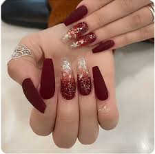 Wait until you see our collection! Almond Nails Designs In 2021 Burgundy Acrylic Nails Red Acrylic Nails Long Acrylic Nails