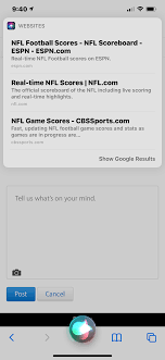Get the latest scores, as well as full coverage of the nfl from usa today. Siri Not Giving Sports Scores Apple Community