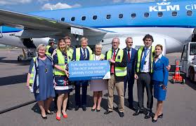 Klm is proud to host the international air transport association's 76th annual general meeting. Klm Flies Sustainably To New Destination Vaxjo