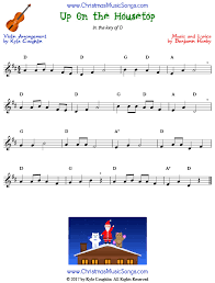 This song sounds great when played slowly and evenly in 2/4 time, like a ballad. Up On The Housetop For Violin Free Sheet Music