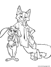 Come check out and have fun with this amazing zootopia coloring page! Zootopia Nick Wilde Judy Hopps Coloring Pages Printable
