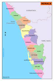 Malayalam has official language status in. Kerala Map Google Search