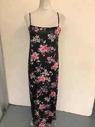 Asos Strappy Floral Maxi Dress In Black Uk 8 Us 4 Eur 36 Ee2 Ebay