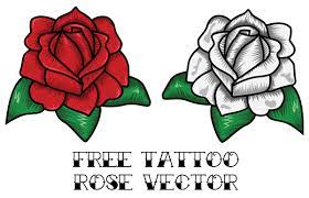 Free Rose Tattoo Vector Rose Tattoo Design Rose Tattoo Traditional Tattoo Art