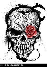 Day Of The Dead By Gbillustrations On Deviantart Skull Art Skull Day Of The Dead Artwork