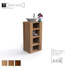 Mobile Bagno In Legno Sottolavabo Mobile Bagno Bagno Legno Salvaspazio Bagno