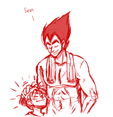 Vegeta and parenting skills before… later…. Roselestial Tumblr Com Tumbex