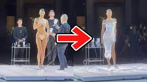 裸の女性にスプレーするだけでドレスを作り出す」というパフォーマンスがファッションショーでお披露目され大反響 - GIGAZINE