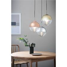 Rose gold ceiling lighting faqs. Ribbed Glass Rose Gold Ball Pendant Light Paloma Buyitdirect Ie