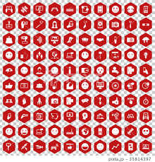 Check spelling or type a new query. 100 Social Media Icons Hexagon Red Stock Illustration 35814397 Pixta